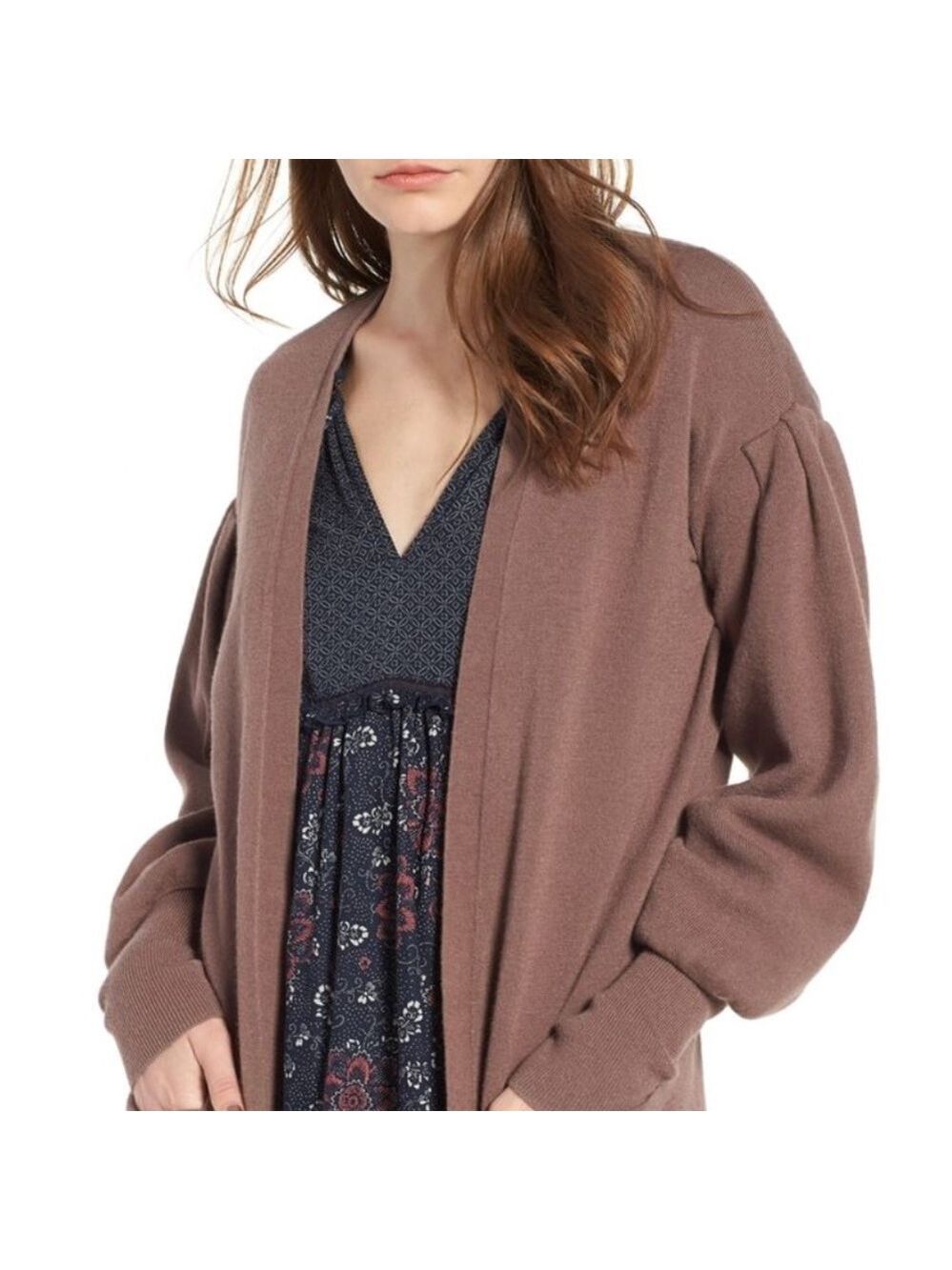 Hinge Balloon Sleeve Cardigan